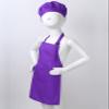 Duoremi Kids Children Kitchen Chef Costume 2Pcs Sets Chef Apron with Hat Baking Painting Cosplay Outfit Purple Medium view 3