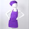 Duoremi Kids Children Kitchen Chef Costume 2Pcs Sets Chef Apron with Hat Baking Painting Cosplay Outfit Purple Medium view 4