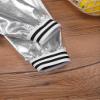 Huimingda Girls Metallic Jazz Hip Hop Street Dance Costume Pullover Jacket Coat Top with Pants Stage Performance Silver 6 Years view 4