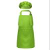 Duoremi Kids Children Kitchen Chef Costume 2Pcs Sets Chef Apron with Hat Baking Painting Cosplay Outfit Green Small view 1