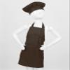Duoremi Kids Children Kitchen Chef Costume 2Pcs Sets Chef Apron with Hat Baking Painting Cosplay Outfit Coffee Large view 3