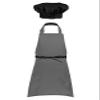 Duoremi Kids Children Kitchen Chef Costume 2Pcs Sets Chef Apron with Hat Baking Painting Cosplay Outfit Black Small view 2