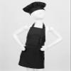 Duoremi Kids Children Kitchen Chef Costume 2Pcs Sets Chef Apron with Hat Baking Painting Cosplay Outfit Black Small view 3