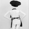 Duoremi Kids Children Kitchen Chef Costume 2Pcs Sets Chef Apron with Hat Baking Painting Cosplay Outfit Black Small view 4