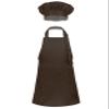 Duoremi Kids Children Kitchen Chef Costume 2Pcs Sets Chef Apron with Hat Baking Painting Cosplay Outfit Coffee Medium view 1