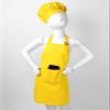 Duoremi Kids Children Kitchen Chef Costume 2Pcs Sets Chef Apron with Hat Baking Painting Cosplay Outfit Yellow Medium view 3