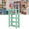 1:12 Scale Miniature Furniture, 4-Tier Plant Stand, Indoor Dollhouse Decoration (Green) view 2