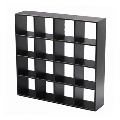 EatingBiting 1:12 Dollhouse Miniature Furniture Wooden 16 Grid Display Storage Rack Shelf 6.5" Storage Rack 16 Grid Shelves Doll House Wall Rack Bookshelf Display Dollhouse Furniture Accessories