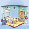 Webby DIY Wooden Kids Cafe Playhouse | Doll House Set with Service Counter, Dining Space, Takeout Window and Display Board for Boys and Girls view 1