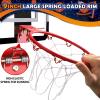Pro Indoor Mini Basketball Hoop Set for Kids Adults, Wall Mount Automatic Scoring Basketball Hoop with 4 Rubber 6" Balls, Over The Door Basketball Hoops with Electronic Scoreboard Large Dunk Rim view 4