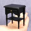 EatingBiting 1:12 French Style Dollhouse Miniature Furniture Wooden Closet Wardrobe Cabinet Bedside Table Nightstand Doll House End Table view 2