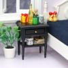 EatingBiting 1:12 French Style Dollhouse Miniature Furniture Wooden Closet Wardrobe Cabinet Bedside Table Nightstand Doll House End Table view 3