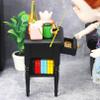 EatingBiting 1:12 French Style Dollhouse Miniature Furniture Wooden Closet Wardrobe Cabinet Bedside Table Nightstand Doll House End Table view 4