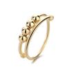 Adjustable Rings Antistress Anxiety Ring Gold Anxiety Ring Toy Metal Single Coil Rotate Jewlery Women Men Fidget Spinner Toys Gifts(Gold) view 1