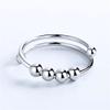 Adjustable Rings Antistress Anxiety Ring Gold Anxiety Ring Toy Metal Single Coil Rotate Jewlery Women Men Fidget Spinner Toys Gifts(Gold) view 2
