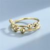 Adjustable Rings Antistress Anxiety Ring Gold Anxiety Ring Toy Metal Single Coil Rotate Jewlery Women Men Fidget Spinner Toys Gifts(Gold) view 3