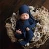 2PCS Photography Props Boys Girls Outfits Jump Suit Long Tail Hat Romper Bodysuit for Newborn Baby Photoshoot Costume Set view 2