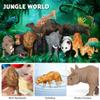 Safari Animal Toys Figures, 12 PCS Realistic Jumbo Wild Jungle Animals Figurines, Large African Zoo Animal Playset with Lion,Elephant,Giraffe, Plastic Animal Learning Toys for Kids Toddlers Boys view 4