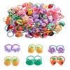 100pcs Mix Colors Girl's Elastic Hair Ties Soft Rubber Bands Hair Bands Holders Pigtails Hair Accessories for Girls Infants Toddlers Kids Teens and Children 100A view 1