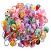 100pcs Mix Colors Girl's Elastic Hair Ties Soft Rubber Bands Hair Bands Holders Pigtails Hair Accessories for Girls Infants Toddlers Kids Teens and Children 100A view 2