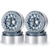 QUPA AM STORE 4PCS 1.9" Beadlock Wheel Rims Hubs for 1:10 Axial SCX10 90046 TRX4 RC Crawler Car (Titanium) view 1