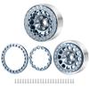 QUPA AM STORE 4PCS 1.9" Beadlock Wheel Rims Hubs for 1:10 Axial SCX10 90046 TRX4 RC Crawler Car (Titanium) view 3