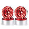 QUPA AM STORE 4PCS 1.9" Beadlock Wheel Rims Hubs for 1:10 Axial SCX10 90046 TRX4 RC Crawler Car (Red) view 1