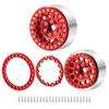 QUPA AM STORE 4PCS 1.9" Beadlock Wheel Rims Hubs for 1:10 Axial SCX10 90046 TRX4 RC Crawler Car (Red) view 3