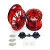 CEN Racing KG1 KD004 CNC Aluminum Rear Dually Wheel (Silver/RED/Blue/Gunmetal anodize, 2pcs, w/Cap and Decal, Screws) - Cen Racing KAOS DL-Series F450 SD RC Car Upgrade Wheel Parts (RED) view 1