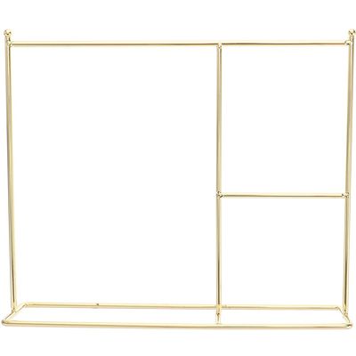 LUOZZY Doll Furniture Doll Clothes Display Stand Doll Garment Rack Doll Toy Accessories (Gold 35 * 31CM)