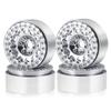 QUPA AM STORE 4PCS 1.9" Beadlock Wheel Rims Hubs for 1:10 Axial SCX10 90046 TRX4 RC Crawler Car (Silver) view 1