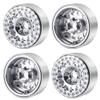 QUPA AM STORE 4PCS 1.9" Beadlock Wheel Rims Hubs for 1:10 Axial SCX10 90046 TRX4 RC Crawler Car (Silver) view 2