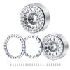 QUPA AM STORE 4PCS 1.9" Beadlock Wheel Rims Hubs for 1:10 Axial SCX10 90046 TRX4 RC Crawler Car (Silver) view 4