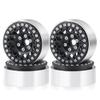 QUPA AM STORE4PCS 1.9" Beadlock Wheel Rims Hubs for 1:10 Axial SCX10 90046 TRX4 RC Crawler Car (Black) view 1