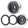 QUPA AM STORE4PCS 1.9" Beadlock Wheel Rims Hubs for 1:10 Axial SCX10 90046 TRX4 RC Crawler Car (Black) view 4