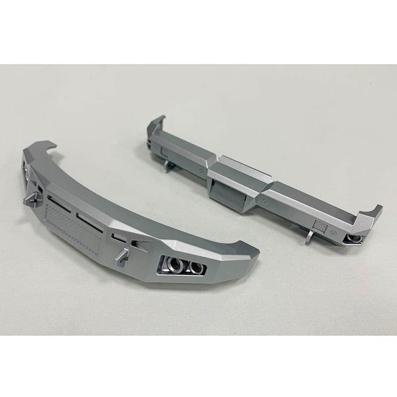 CEN Racing KAOS Bumper Set for RC Car Cen F250 or F450, Scale 1/10 Parts - CEN Racing KAOS DL-Series F450 SD RC Car Upgrade Parts (Matte Silver)