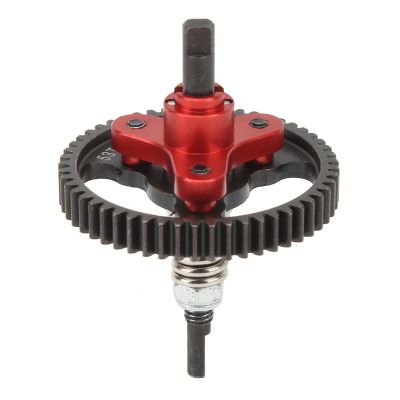 Oumefar 53T Differential Slipper Clutch, Aluminum Alloy and Steel Differential Gear RC Car Parts Slipper Clutch for Slash 2WD RC Accessories(Red)