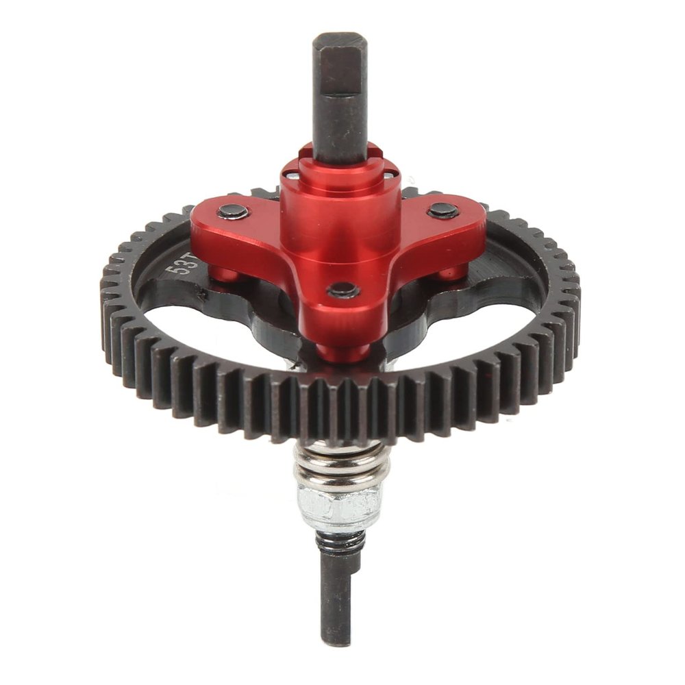 Oumefar 53T Differential Slipper Clutch, Aluminum Alloy and Steel Differential Gear RC Car Parts Slipper Clutch for Slash 2WD RC Accessories(Red)