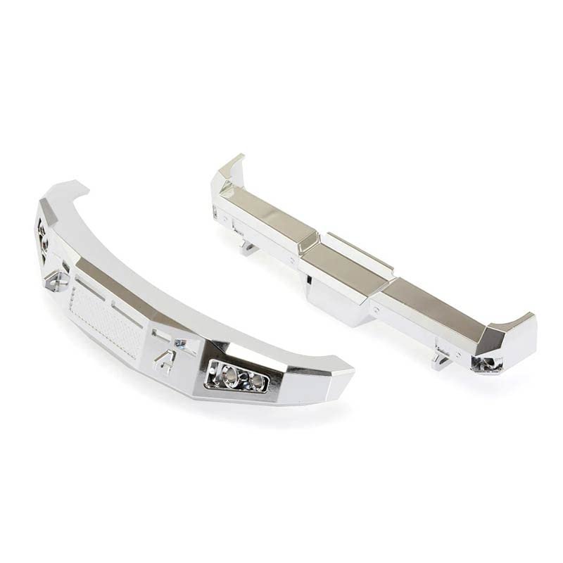 CEN Racing KAOS Bumper Set for RC Car Cen F250 or F450, Scale 1/10 Parts - CEN Racing KAOS DL-Series F450 SD RC Car Upgrade Parts (Silver Chrome)