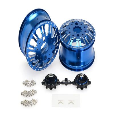CEN Racing CKD0655 Kg1 Kd004 Duel Front Dually Wheel Blue Anodized 2 Pieces