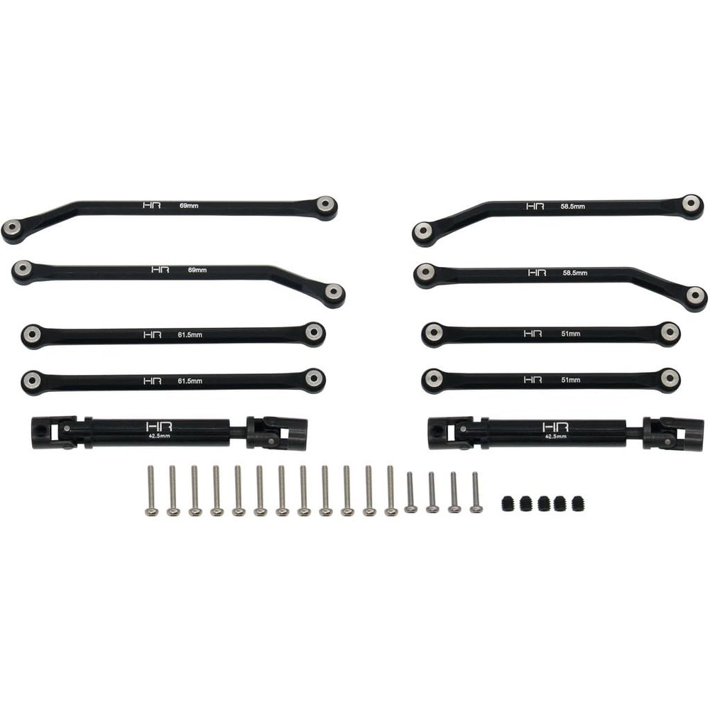 Hot Racing SXTF133LC Aluminum 8 Link Drive Set for (155mm LCG) Scx 24