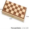 Chess, Chess Set for Adults Kids Magnetic Folding and Internal Storage, Brown Thick Wooden Chess, Portable Toy for Children and Young People, Puzzle/Gift view 2