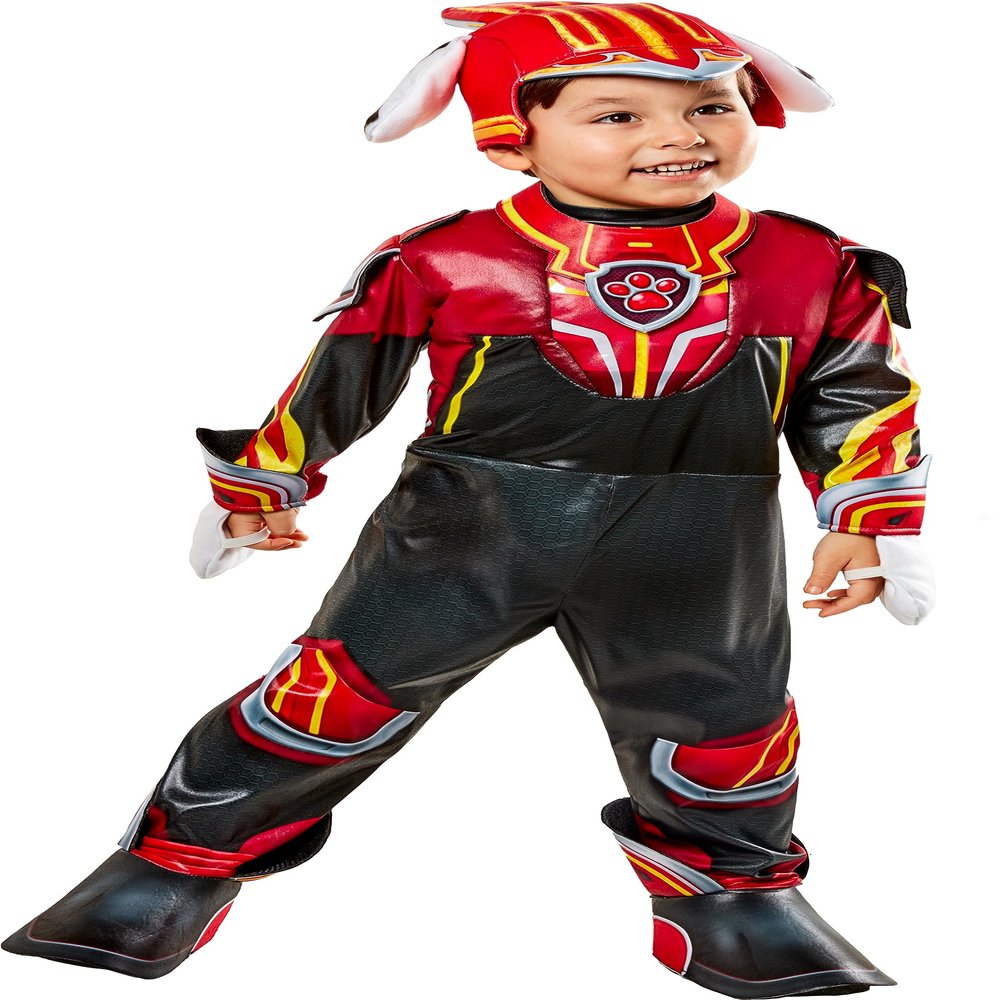 Rubies Child's Paw Patrol 2: The Mighty Movie Mighty Marshall Costume Jumpsuit and Headpiece for Themed Parties and Halloween, As Shown, Small
