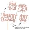 1 PCS Happy 70th Birthday Cake Topper Glitter Cheers to 70 Years Birthday Cake Pick Seventy 70 Fabulous Cake Decoration for Happy 70th Birthday Anniversary Party Decorations Supplies Rose Gold view 3