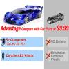 KULARIWORLD Remote Control Car 1/18 High Speed RC Cars Toys for Boys Girls Vehicle Racing Hobby with Headlight Xmas Birthday Gifts for Kids (Blue) view 2