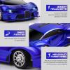 KULARIWORLD Remote Control Car 1/18 High Speed RC Cars Toys for Boys Girls Vehicle Racing Hobby with Headlight Xmas Birthday Gifts for Kids (Blue) view 3