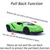 Alloy Collectible Green Lambo Toy Cars Model Pull Back Vehicles Diecast with Light & Sound view 4