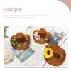 10Pcs Plastic Mini Cowgirl Hat for Crafts Miniature Cute Doll Hat for Dollhouse Bottles Cake Party Decorations view 2