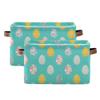 Wamika Happy Easter Day Eggs Storage Basket Fabric Laundry Baskets Easter Rabbit Bunny Spring Storage Boxes Organizer Bag for Baby Cloth Dog Toy Book Storage Cubes Shelf Closet Bins 16128 Inches view 1