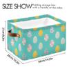 Wamika Happy Easter Day Eggs Storage Basket Fabric Laundry Baskets Easter Rabbit Bunny Spring Storage Boxes Organizer Bag for Baby Cloth Dog Toy Book Storage Cubes Shelf Closet Bins 16128 Inches view 3